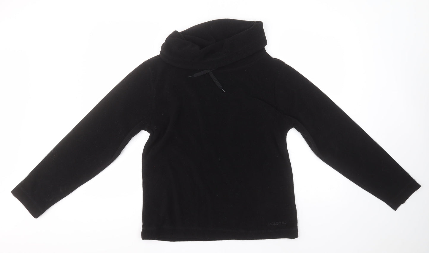 Campri Womens Black Roll Neck  Polyester Pullover Jumper Size 10
