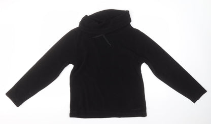 Campri Womens Black Roll Neck  Polyester Pullover Jumper Size 10