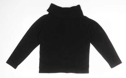 Campri Womens Black Roll Neck  Polyester Pullover Jumper Size 10