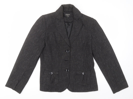 Papaya Womens Grey Herringbone  Jacket  Size 12