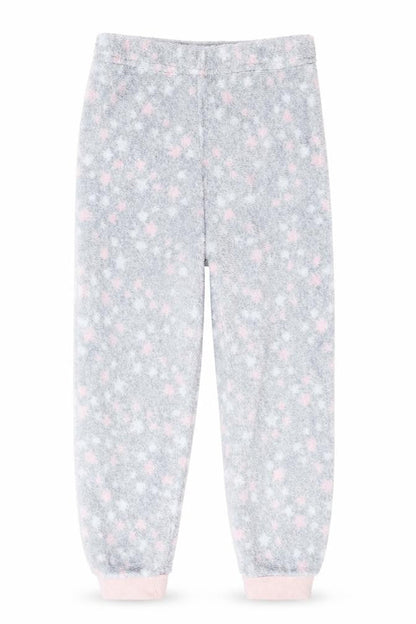 Front view of Primark girls’ grey spotted polyester one piece, size 3-4, years