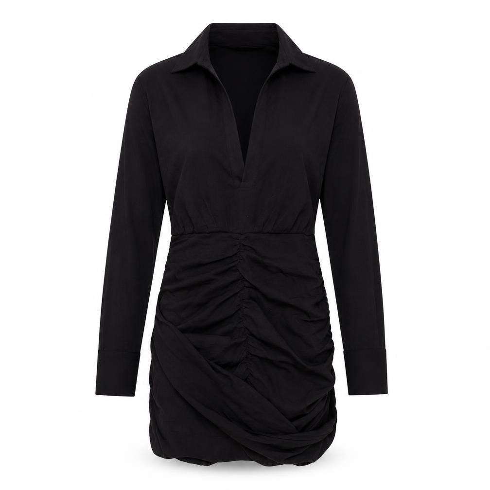 Nasty Gal Womens Black  Polyester Bodycon  Size 10  Collared Zip