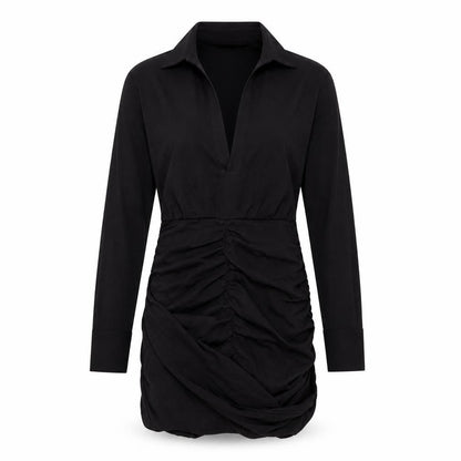 Nasty Gal Womens Black  Polyester Bodycon  Size 10  Collared Zip
