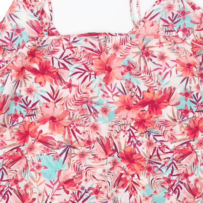 Primark Womens Multicoloured Floral Polyester Camisole Blouse Size 8 Round Neck