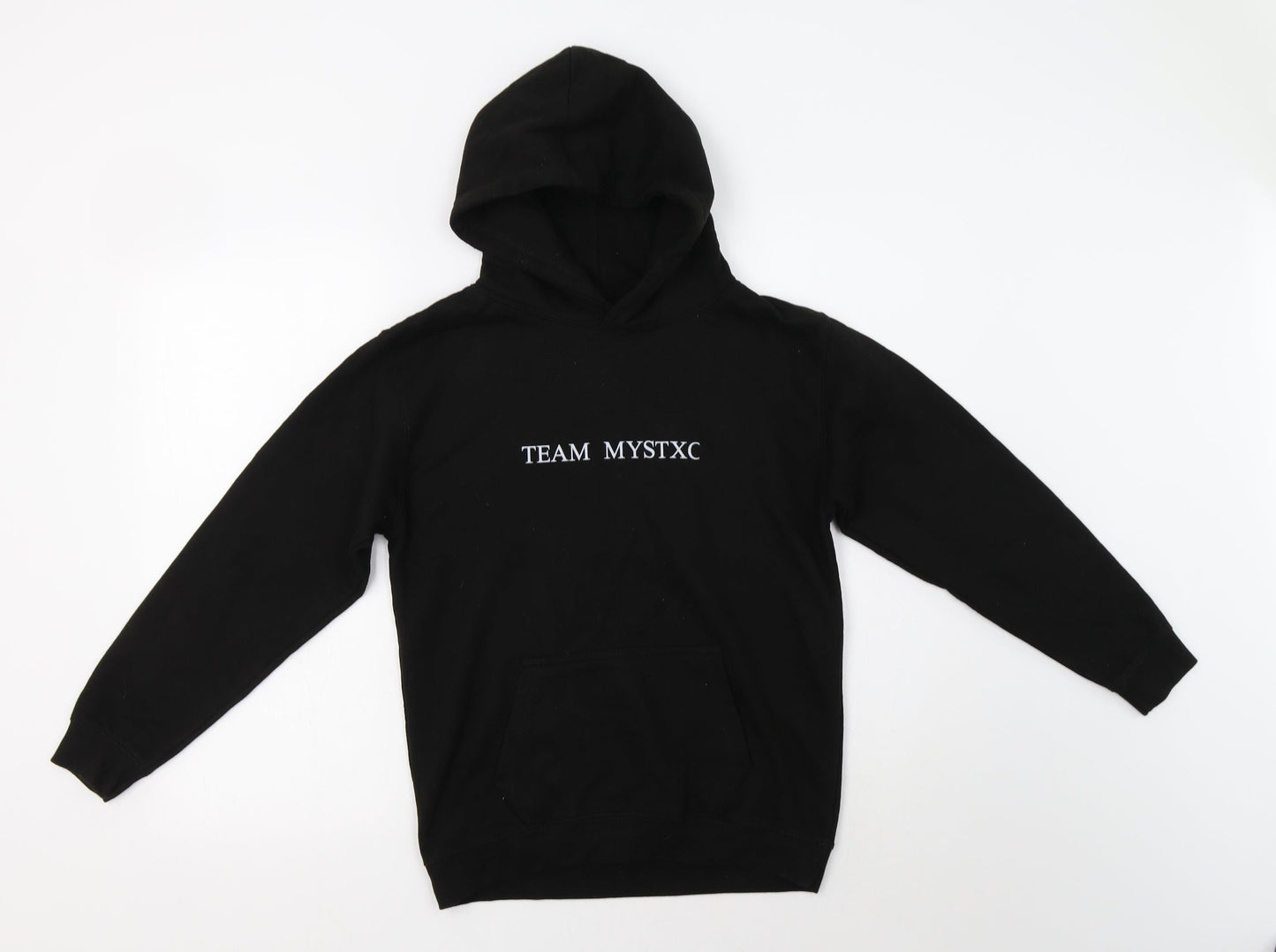 Awdis Girls Black  Cotton Pullover Hoodie Size 12-13 Years