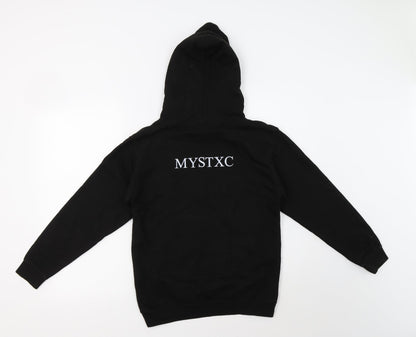 Awdis Girls Black  Cotton Pullover Hoodie Size 12-13 Years
