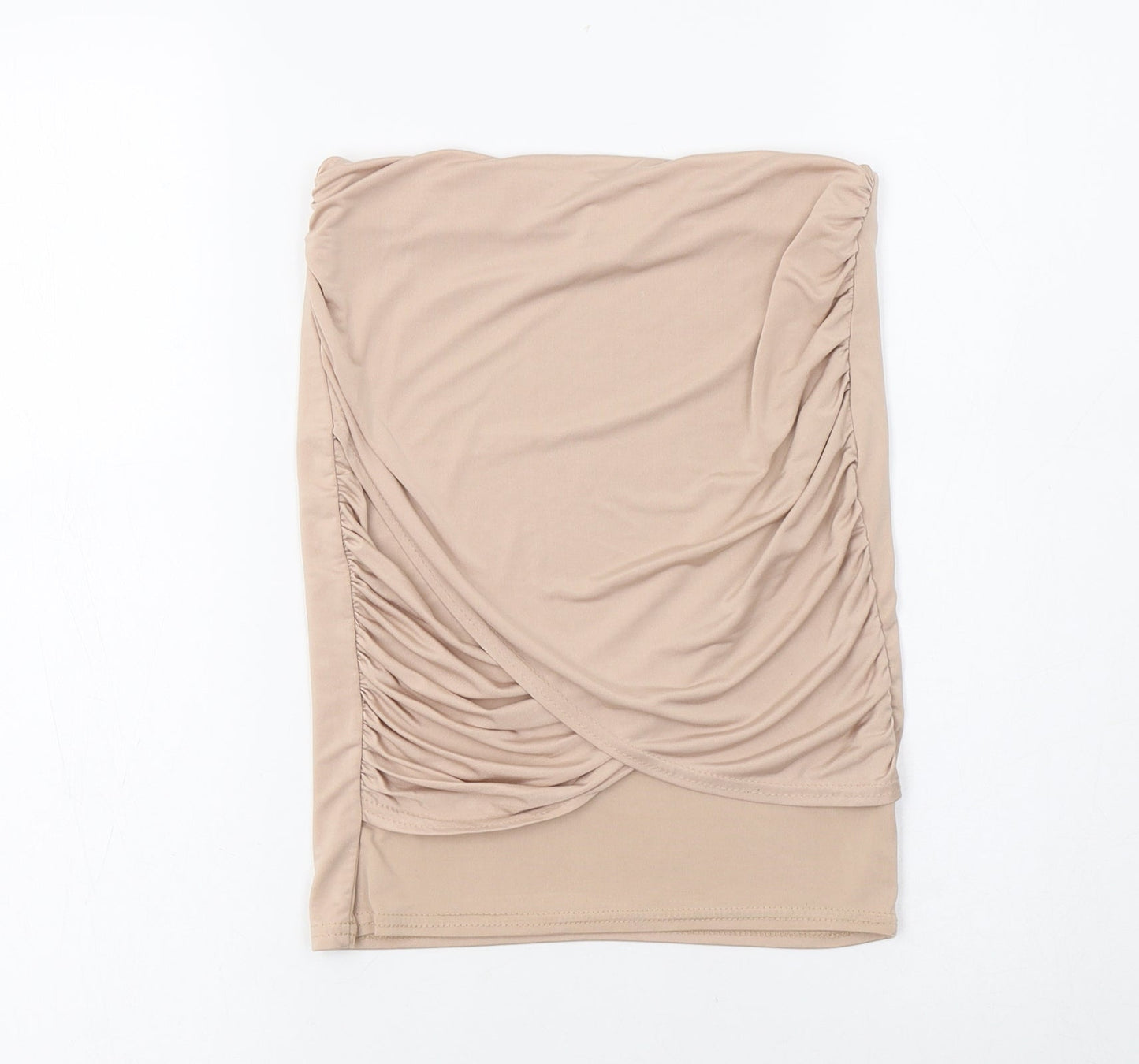 Missguided Womens Beige  Polyester Mini Skirt Size 6