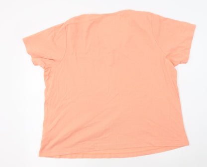 Womens UK Size XL BM Orange Basic Blouse