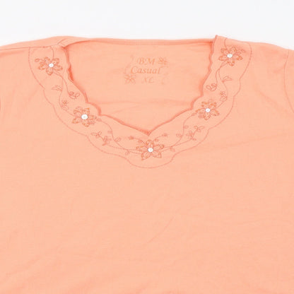Womens UK Size XL BM Orange Basic Blouse