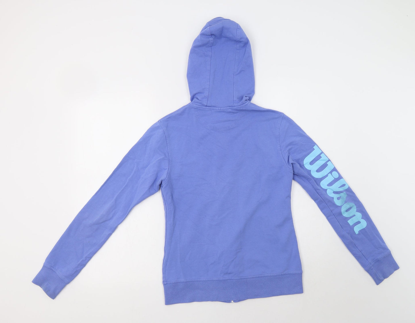 Wilson Womens Blue  Cotton Full Zip Hoodie Size XS  Zip