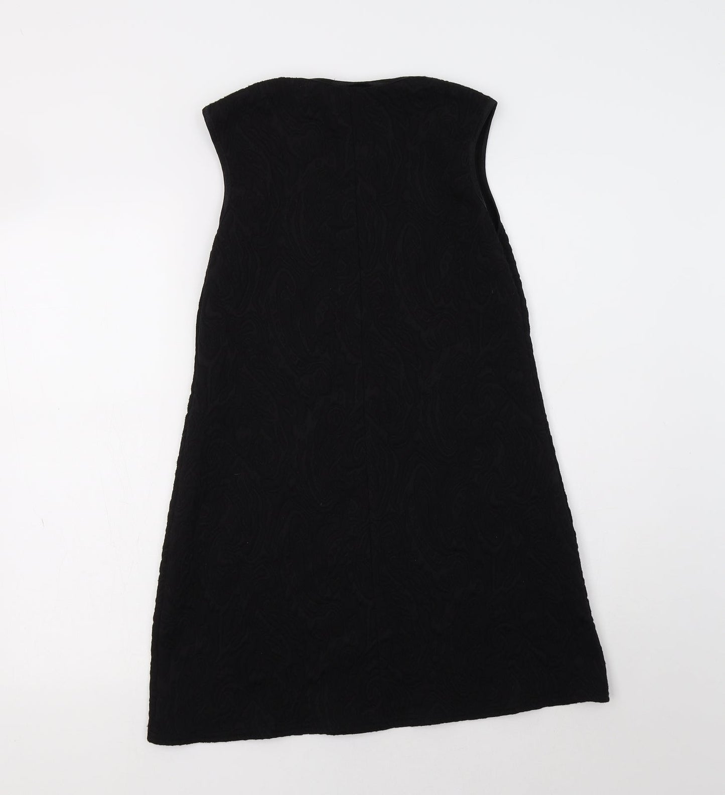 Amaya Womens Black Paisley  A-Line  Size 14  Round Neck