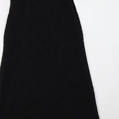 Amaya Womens Black Paisley  A-Line  Size 14  Round Neck