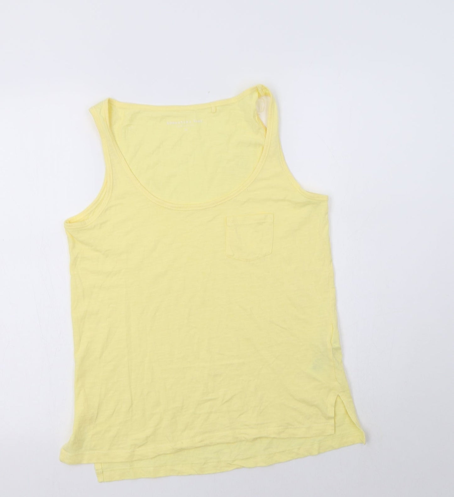 Womens UK Size 10 Principles Yellow Basic Tank