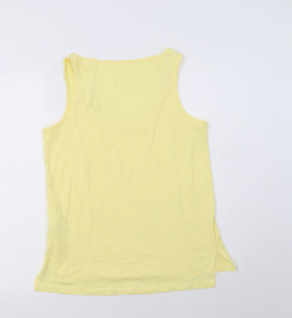 Womens UK Size 10 Principles Yellow Basic Tank