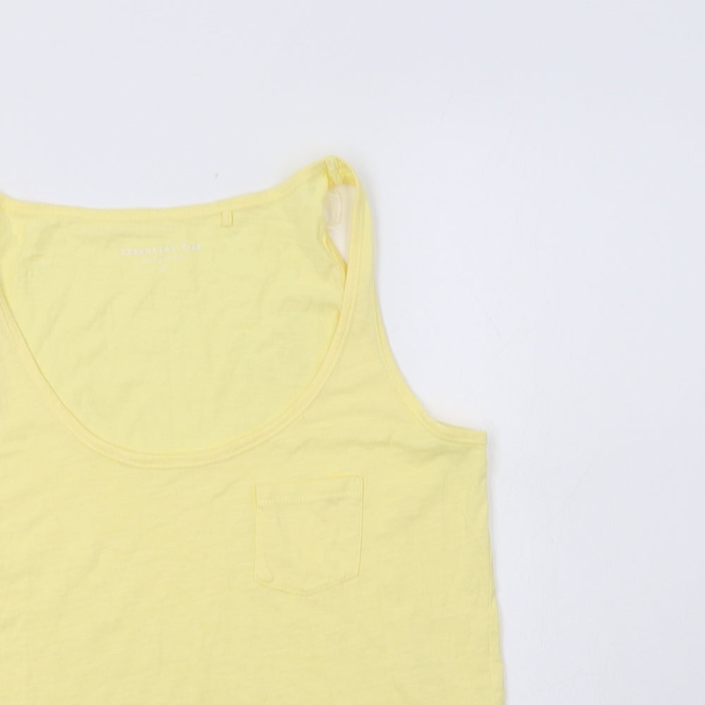 Womens UK Size 10 Principles Yellow Basic Tank