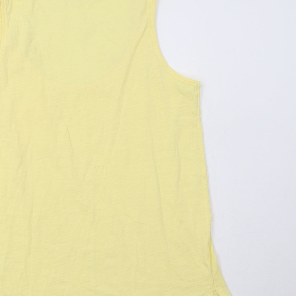 Womens UK Size 10 Principles Yellow Basic Tank