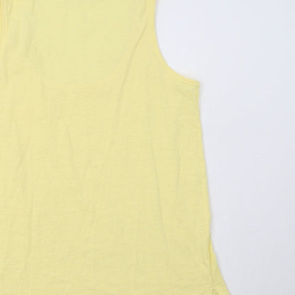 Womens UK Size 10 Principles Yellow Basic Tank