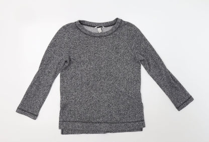 H&M Womens Grey  Cotton Pullover Sweatshirt Size S