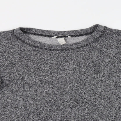 H&M Womens Grey  Cotton Pullover Sweatshirt Size S