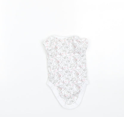 George Baby White  Cotton Romper One-Piece Size 0-3 Months