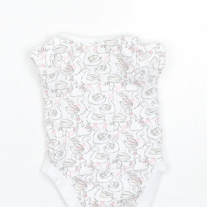 George Baby White  Cotton Romper One-Piece Size 0-3 Months