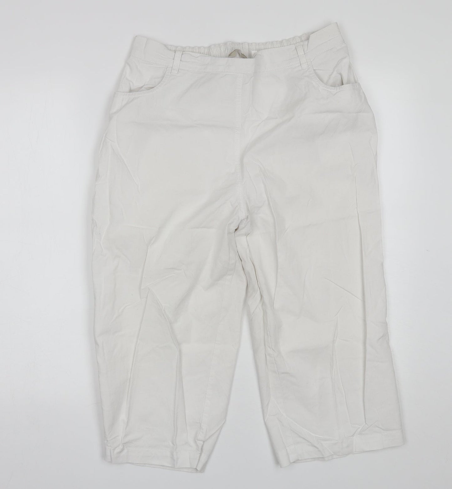 Anthology Womens White  Cotton Chino Shorts Size 30 in L19 in Regular