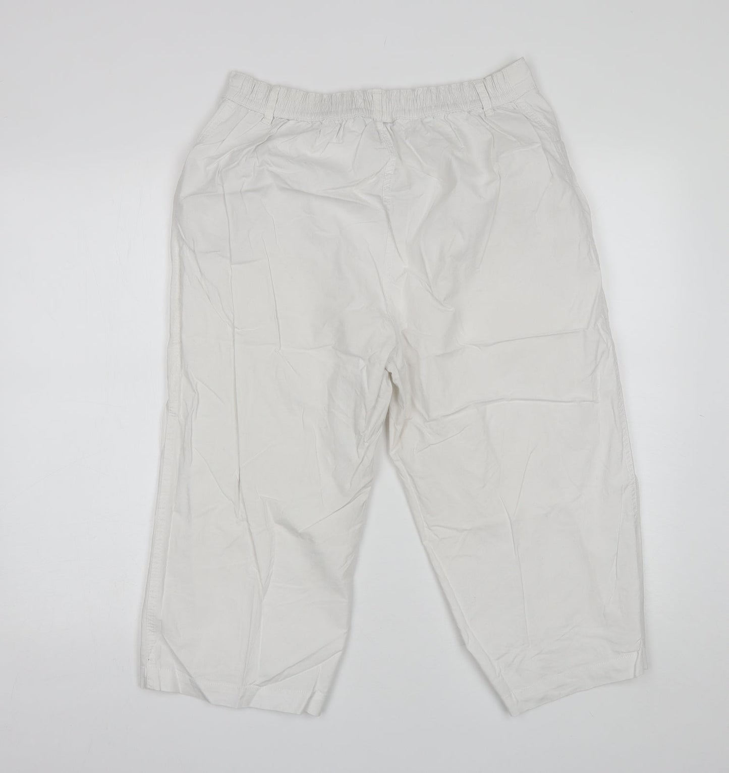 Anthology Womens White  Cotton Chino Shorts Size 30 in L19 in Regular