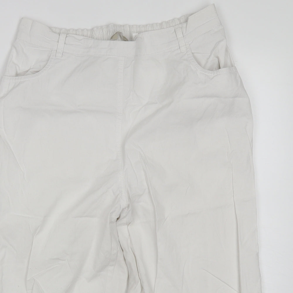 Anthology Womens White  Cotton Chino Shorts Size 30 in L19 in Regular