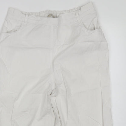 Anthology Womens White  Cotton Chino Shorts Size 30 in L19 in Regular