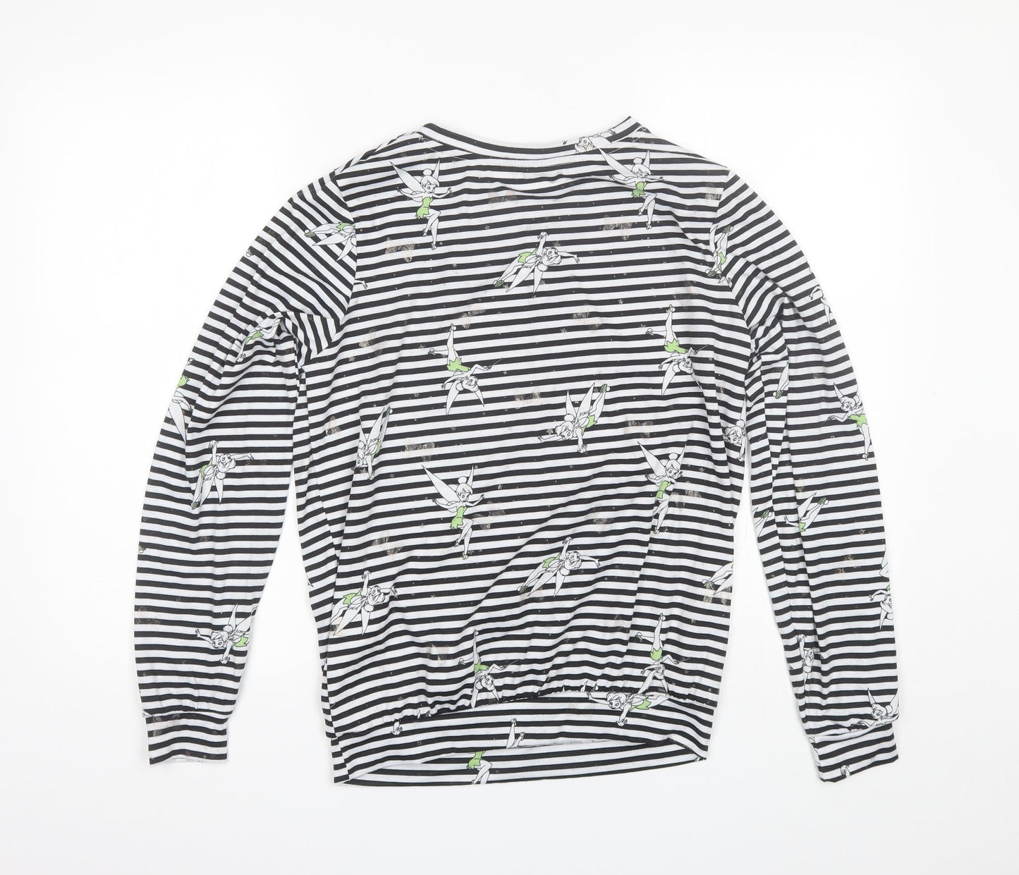 George Womens Black Striped Polyester Top Pyjama Top Size 8   - Disney
