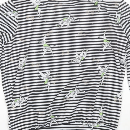 George Womens Black Striped Polyester Top Pyjama Top Size 8   - Disney