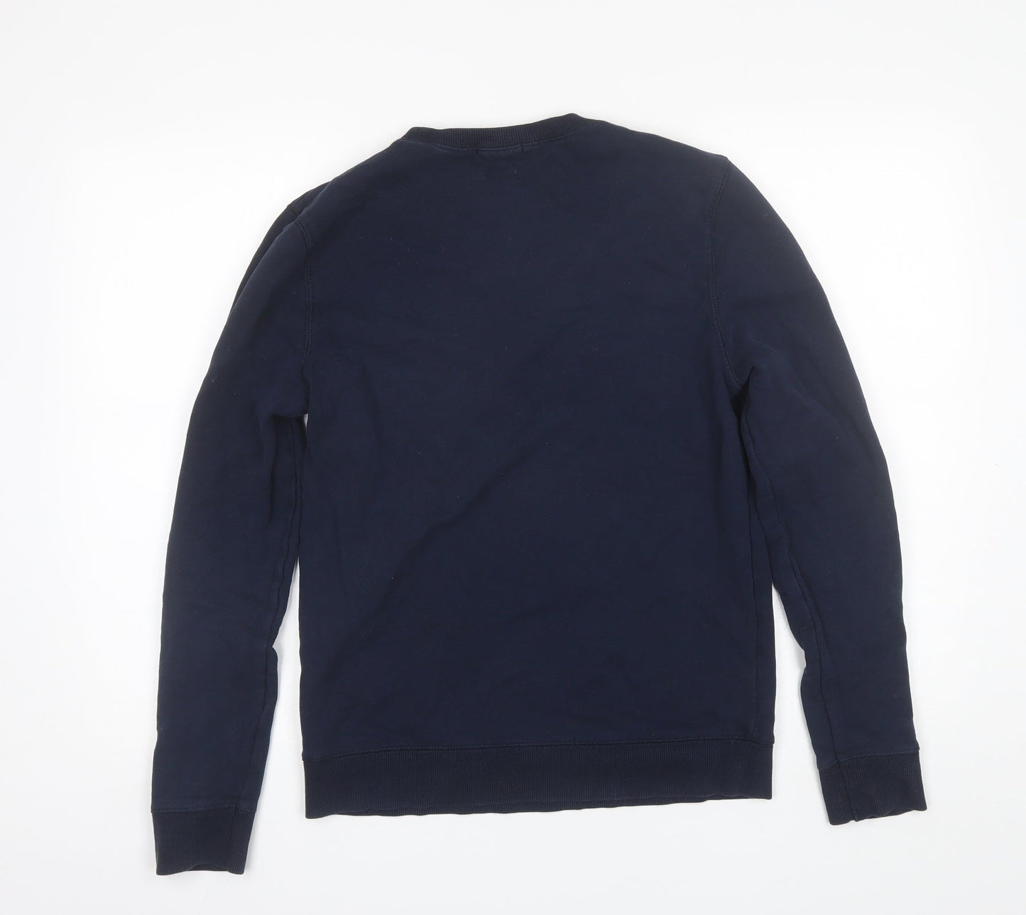 Topman Mens Blue Round Neck  Cotton Pullover Jumper Size S