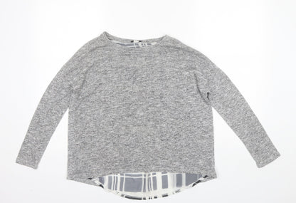 River Island Girls Grey Round Neck  Polyester Pullover Jumper Size 11-12 Years