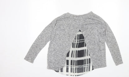 River Island Girls Grey Round Neck  Polyester Pullover Jumper Size 11-12 Years