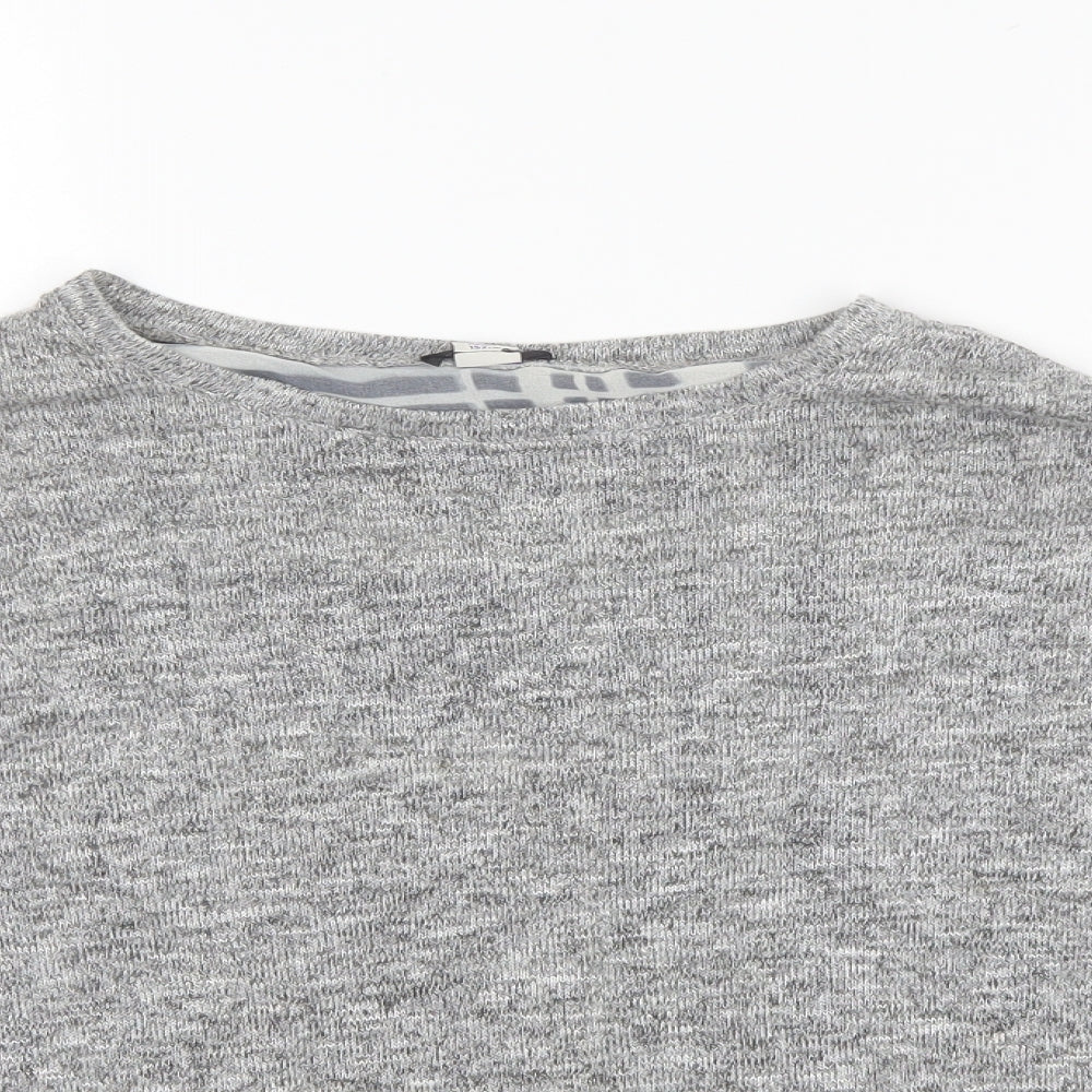River Island Girls Grey Round Neck  Polyester Pullover Jumper Size 11-12 Years