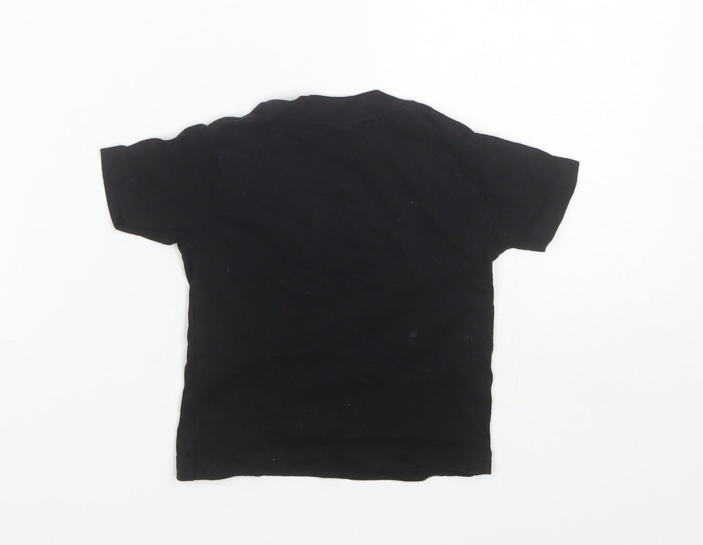 Cotton Heritage Baby Black  Cotton Basic T-Shirt Size 12 Months Round Neck