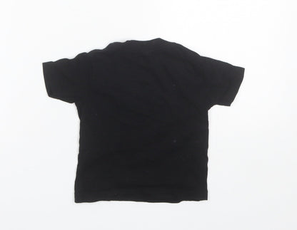 Cotton Heritage Baby Black  Cotton Basic T-Shirt Size 12 Months Round Neck