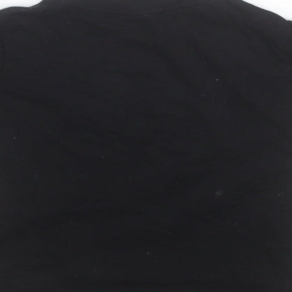 Cotton Heritage Baby Black  Cotton Basic T-Shirt Size 12 Months Round Neck