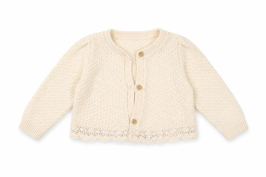 George Baby Beige  Cotton Cardigan Jumper Size 6-9 Months