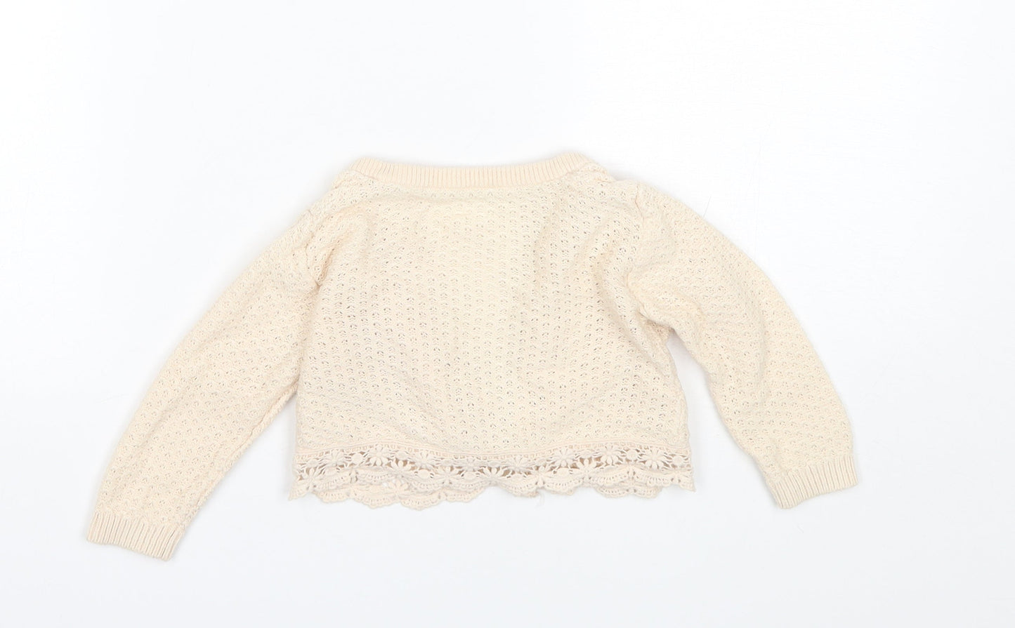 George Baby Beige  Cotton Cardigan Jumper Size 6-9 Months