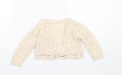 George Baby Beige  Cotton Cardigan Jumper Size 6-9 Months