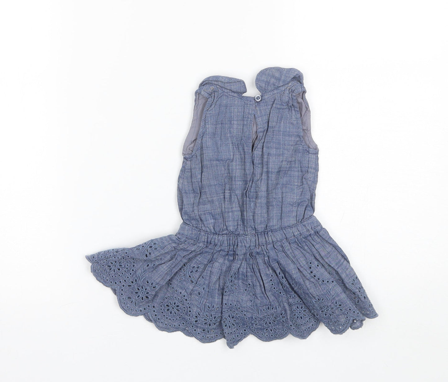 EWM Baby Blue  Cotton Shift  Size 3-6 Months  Round Neck
