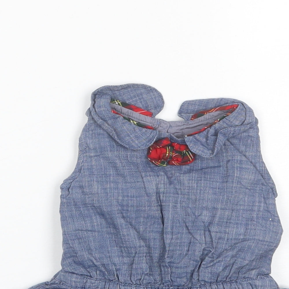 EWM Baby Blue  Cotton Shift  Size 3-6 Months  Round Neck