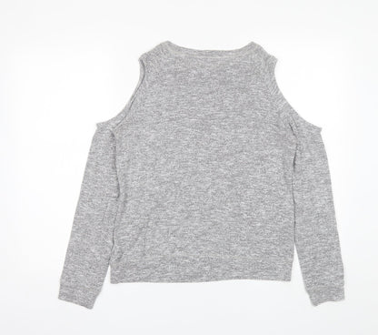 Womens UK Size 10 Matalan Grey Pullover Jumper