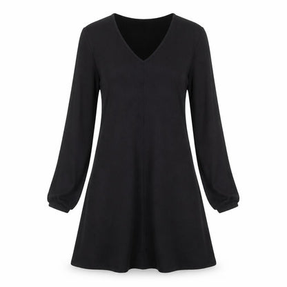 Nutmeg Womens Black  Polyester Shift  Size 10  V-Neck