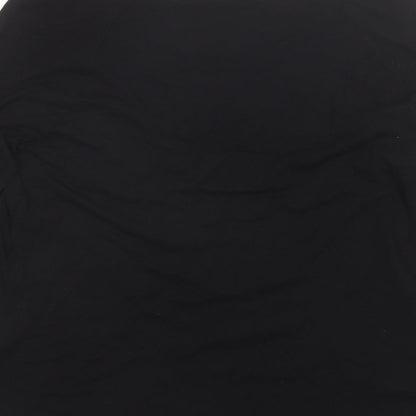 Papaya Womens Black  Modal Basic T-Shirt Size 12 Round Neck