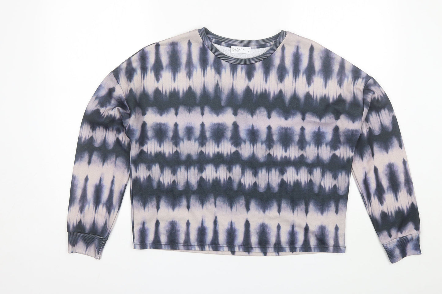Womens UK Size S Papaya Blue Pullover Jumper