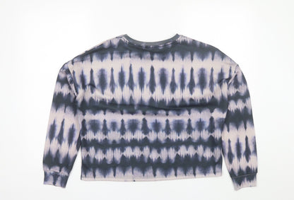 Womens UK Size S Papaya Blue Pullover Jumper