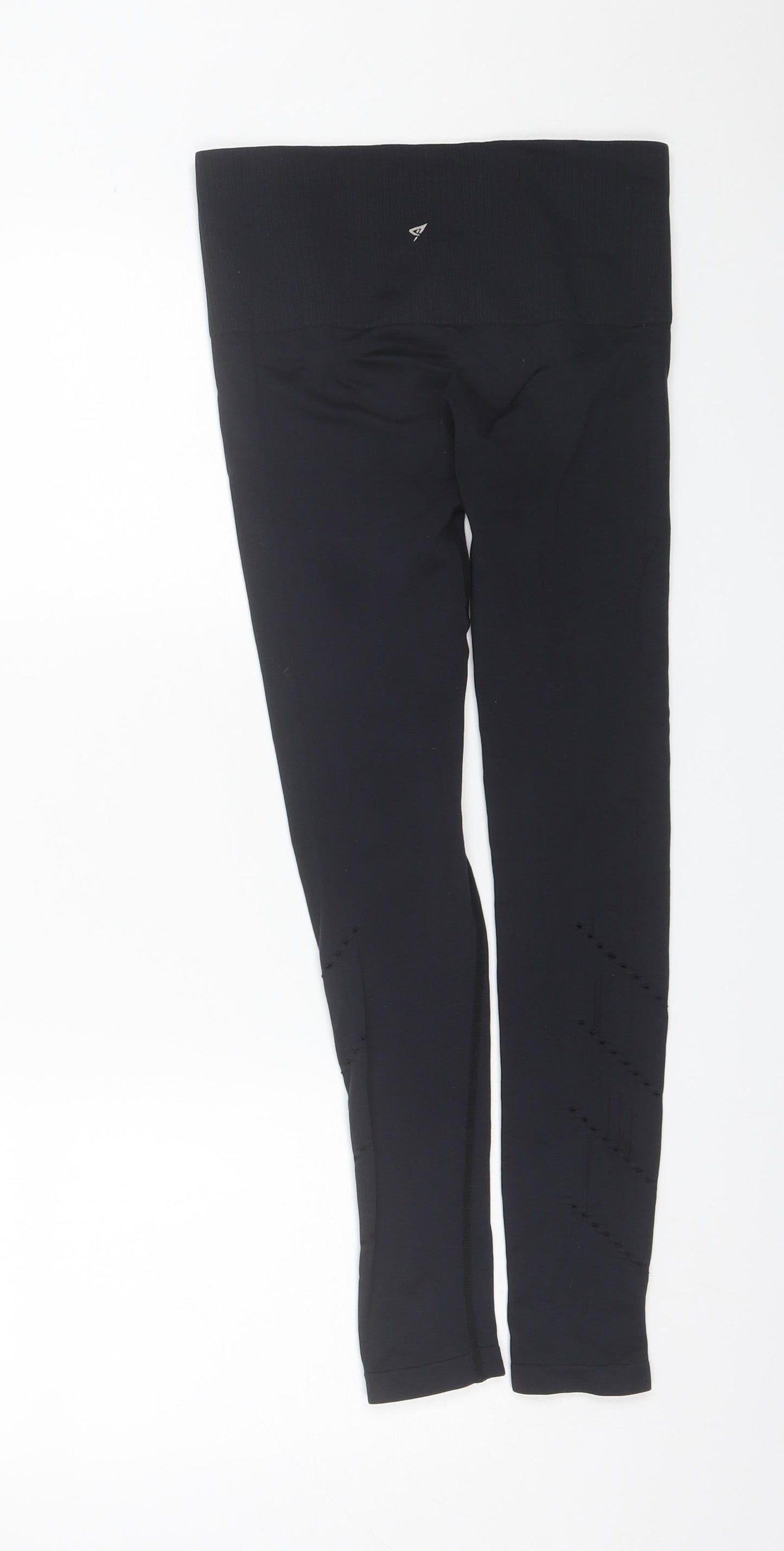 Workout Womens Black  Polyamide Compression Leggings Size 4 L24 in Regular  - size 4-6
