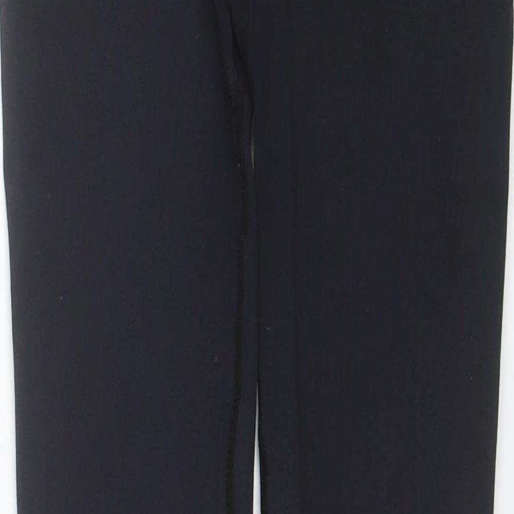 Workout Womens Black  Polyamide Compression Leggings Size 4 L24 in Regular  - size 4-6